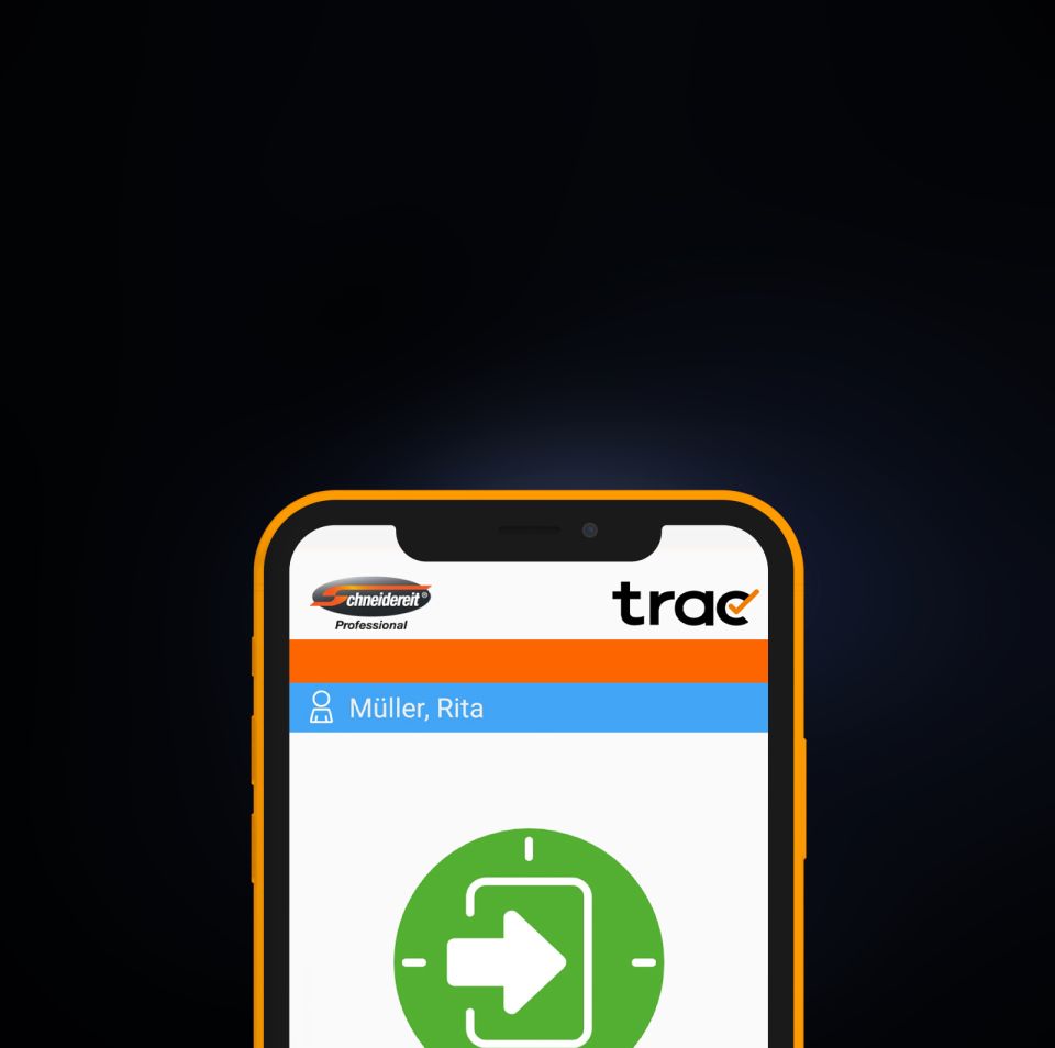 trac Software auf Smartphone