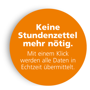 Störer mit Aufschrift 